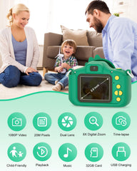 Hangrui Kids Camera with 32GB storage stores thousands of photos on the go
