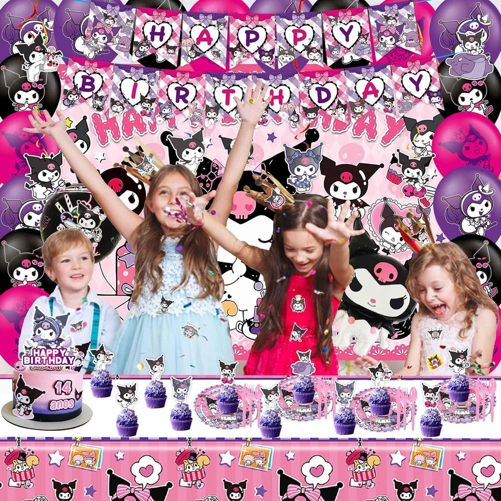 HANISNA Kuromi backdrop creates a focal area for photos and games.