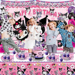 HANISNA Kuromi cupcake toppers decorate treats with charm and character.