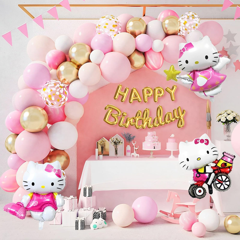 HANJIEJIE 12-piece Kitty balloon set for quick decor setup
