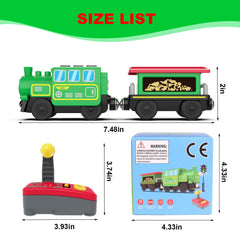 HANQIANN locomotive connects magnetically to track for quick setup.