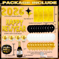 Haochenpai 2026 foil number balloons for a bold countdown display.