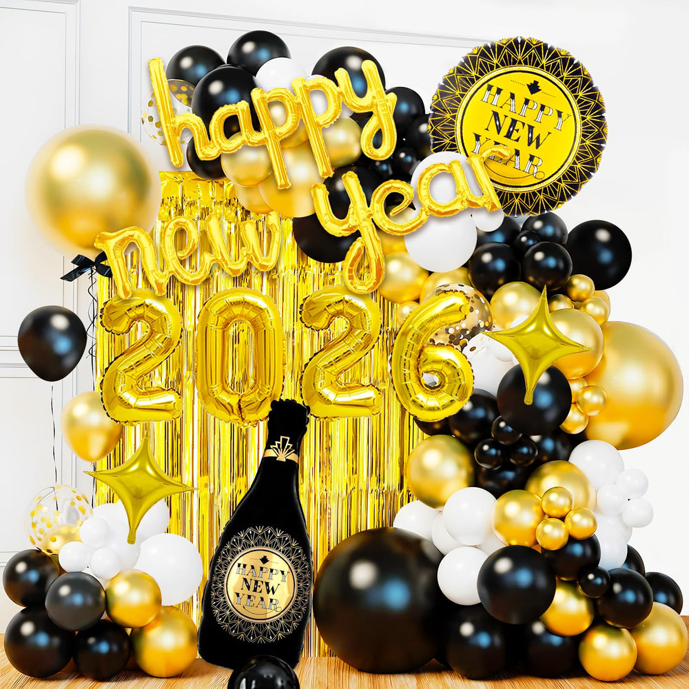 Haochenpai 2026 new year balloons banner for festive photo backdrops