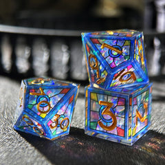 HAOMEJA Full seven-dice set in an elegant RPG bag.