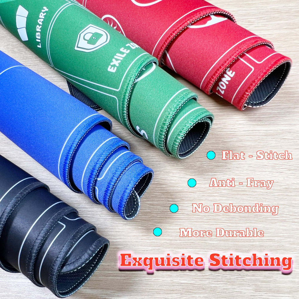 HaoSiTeck stitched-edge playmat ensures durability during long sessions.