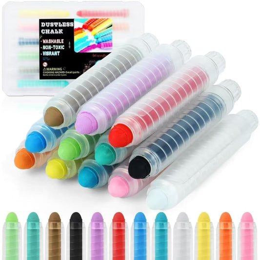 Haoyond dustless chalks pack for vibrant sidewalk art and learning