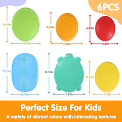 HAPATOYS turtle stepping stones in bright colors promote active, sensory exploration.