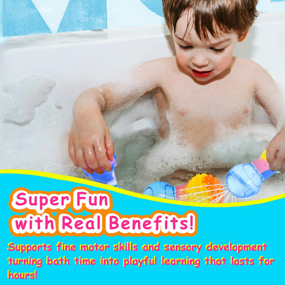 HAPATOYS BPA-free bath toy set designed for safe toddler baths