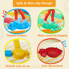 HAPATOYS non-slip rubber bases keep kids steady during play