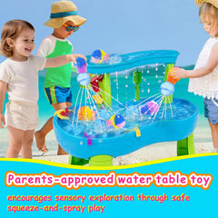 HAPATOYS toddler sensory bath toy set for tub, pool, and water play