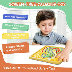 HAPATOYS Travel-friendly sensory board with storage bag keeps activities organized.