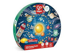 Eight planet pieces arranged on a sturdy wooden board for hands-on exploration