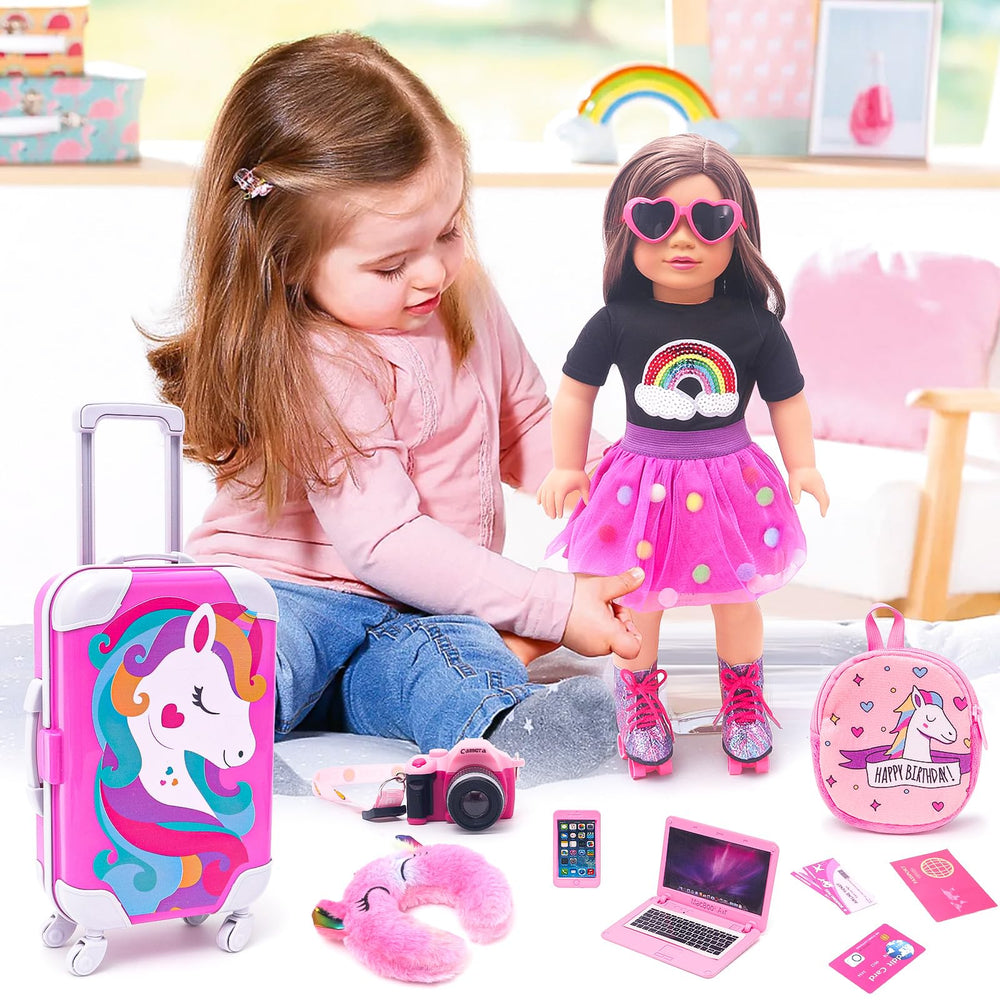 HAPGFS airline tickets and passport set for doll pretend travel