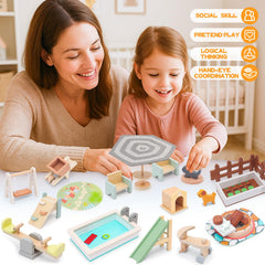 HAPGFS easy-assembly design fits most standard dollhouses for quick setup.