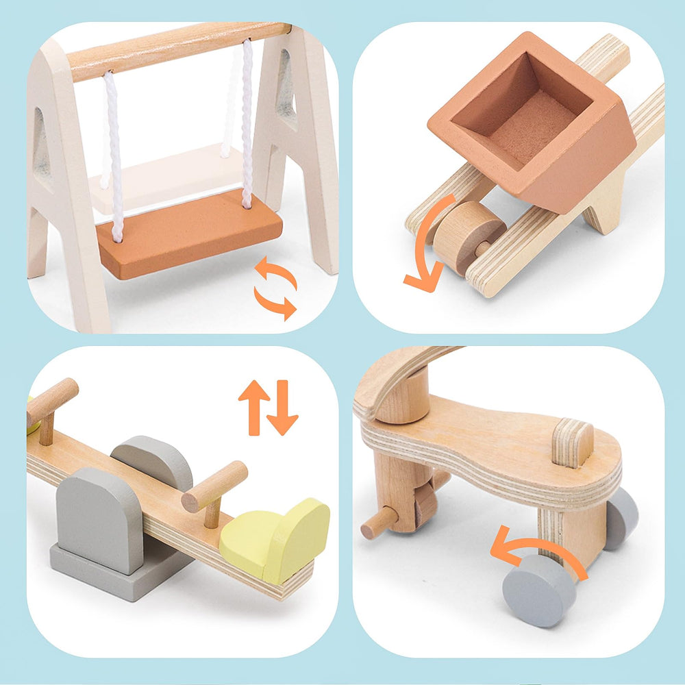 HAPGFS garden tools with wheelbarrow enrich outdoor roleplay and care routines.