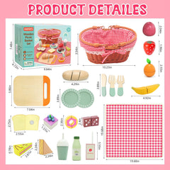 HAPGFS wooden beverages set for social tea party pretend play