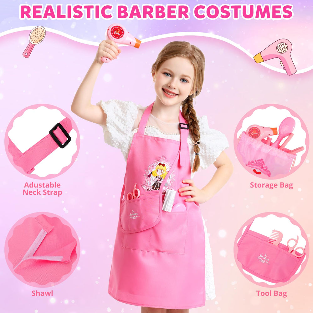 Hapgo Hair Salon Toys shawl adds authentic salon ambiance for play