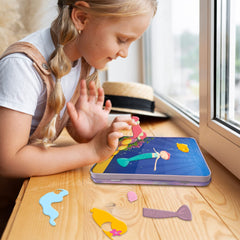 Hapinest magnetic dolls provide durable, reusable dress-up for ages 4-7.