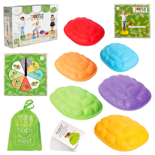 Hapinest Turtle Balance Stones ready for indoor outdoor play and balance practice