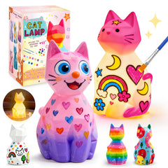 HAPMARS paint your own cat lamp kit packaging for at-home creative projects.