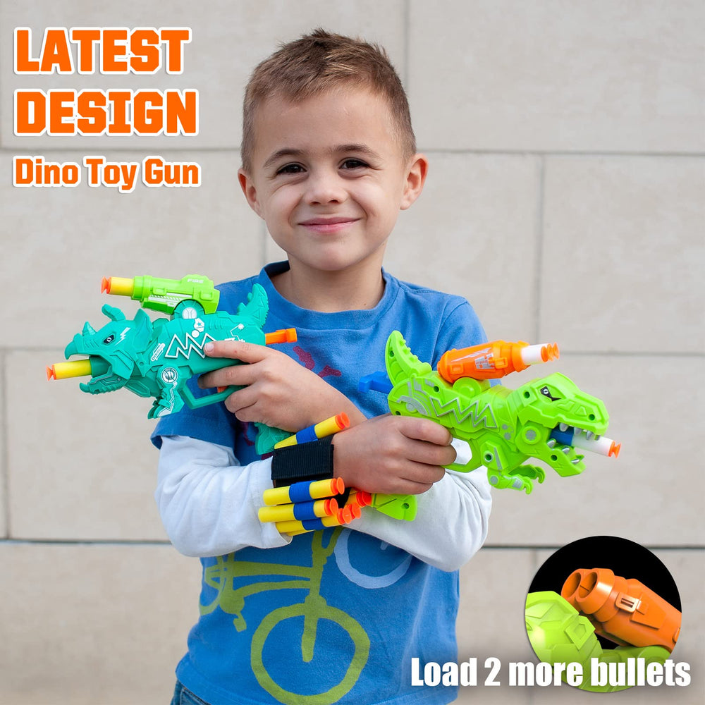 Happitry dino blaster darts close-up with soft foam tips for gentle play