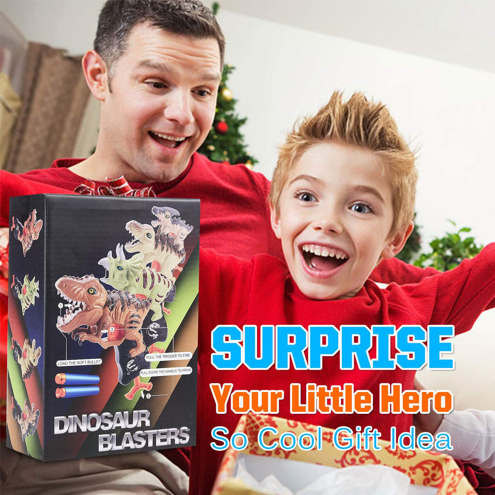 Happitry toddler toy gun set designed for easy pull-back action and durable use.