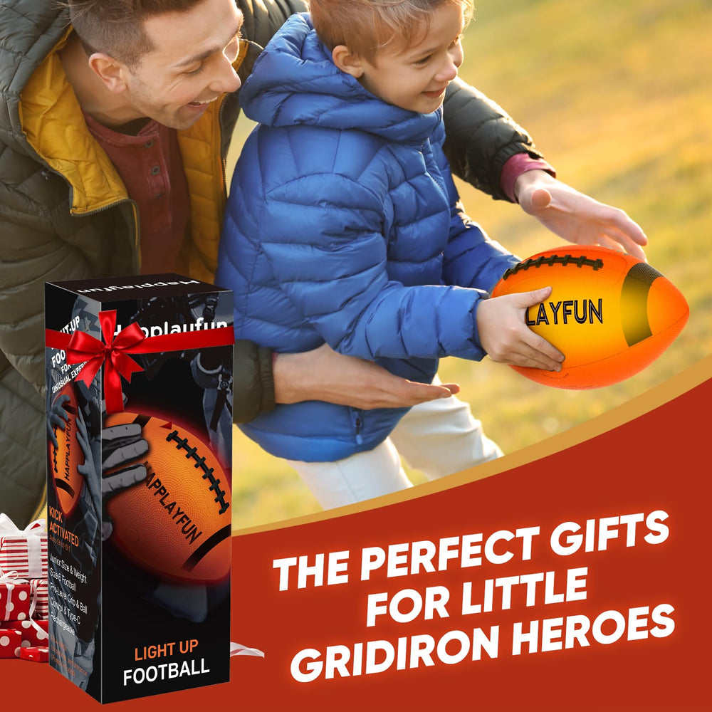 Happlayfun inflatable rubber football built for safe outdoor fun.