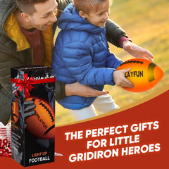 Happlayfun inflatable rubber football built for safe outdoor fun.