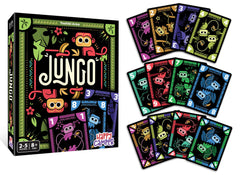 Happy Camper Jungo players around a table enjoying quick strategy.