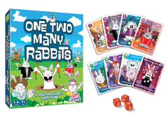 Happy Camper One Two Many Rabbits card collection showcases colorful cards and quick combos.