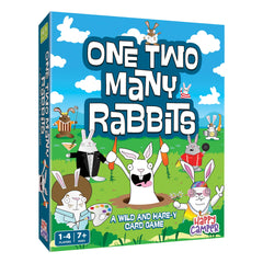 Happy Camper One Two Many Rabbits dice play scene for fast family math fun.