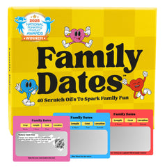 Happy Duo Family Dates scratch-off cards for family nights and screen-free fun