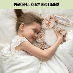Happy Fuel Bunny weighted comfort plush provides gentle, comforting pressure.