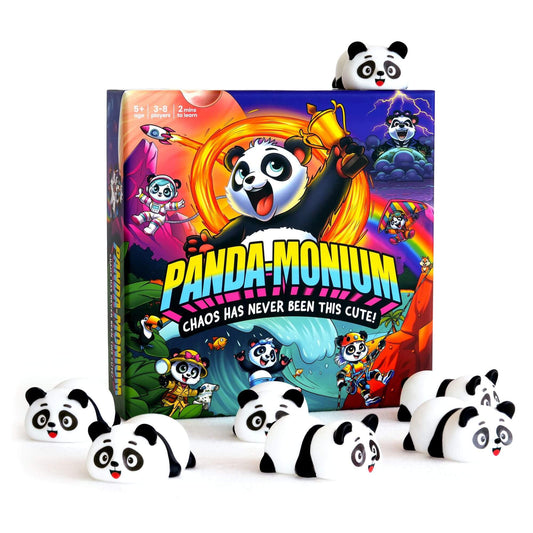 Happy Yeti Games Pandamonium pandas giggle as players dive into play.