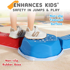 HappyField indoor outdoor balance board fosters imaginative play and family interaction.