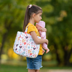HappyVk Baby Doll Bed Set diaper demonstrates caregiving routine opportunities during play.