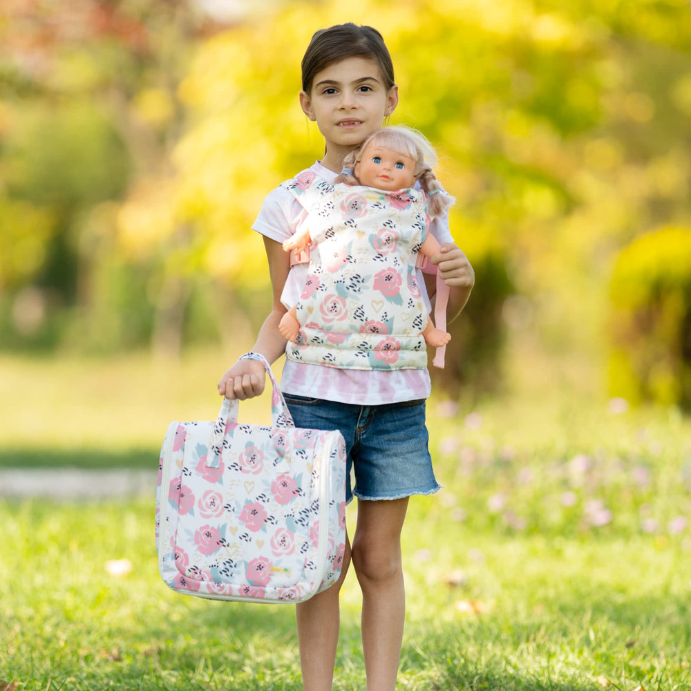 HappyVk doll carrier built from high-quality poly canvas for durability and vibrant design.