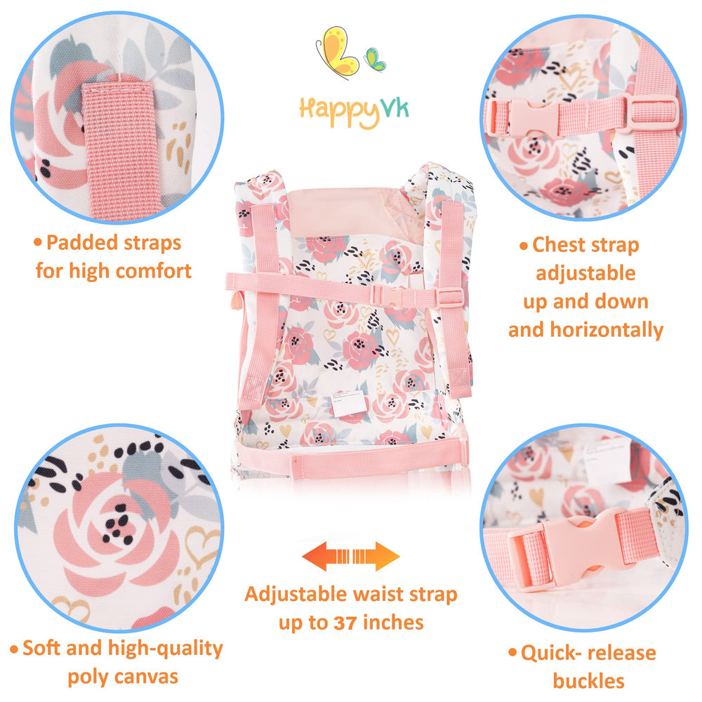 HappyVk carrier supports pretend-play skills, boosting creativity and language through storytelling with dolls.