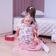 HappyVk original-design doll carrier adds unique style to dress-up and role-play sessions.