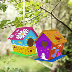 hapray bird house kit kid painting scene colorful creativity