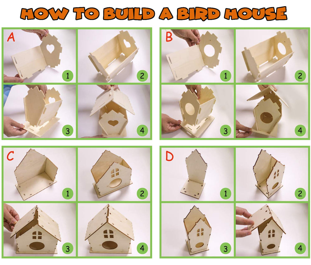 hapray birdhouse kit palette: painting surface invites color experimentation.