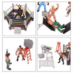 HAPTIME unique cake topper wrestling set for themed birthday celebrations