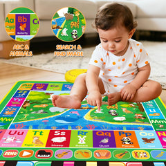 Hapyland two-players enjoying music mat for cooperative play