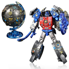 Hapystar Globe Transforming Toy: globe morphs into robot for imaginative play