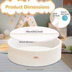 HARBOLLE large play area in white supports creative ball-time activities.