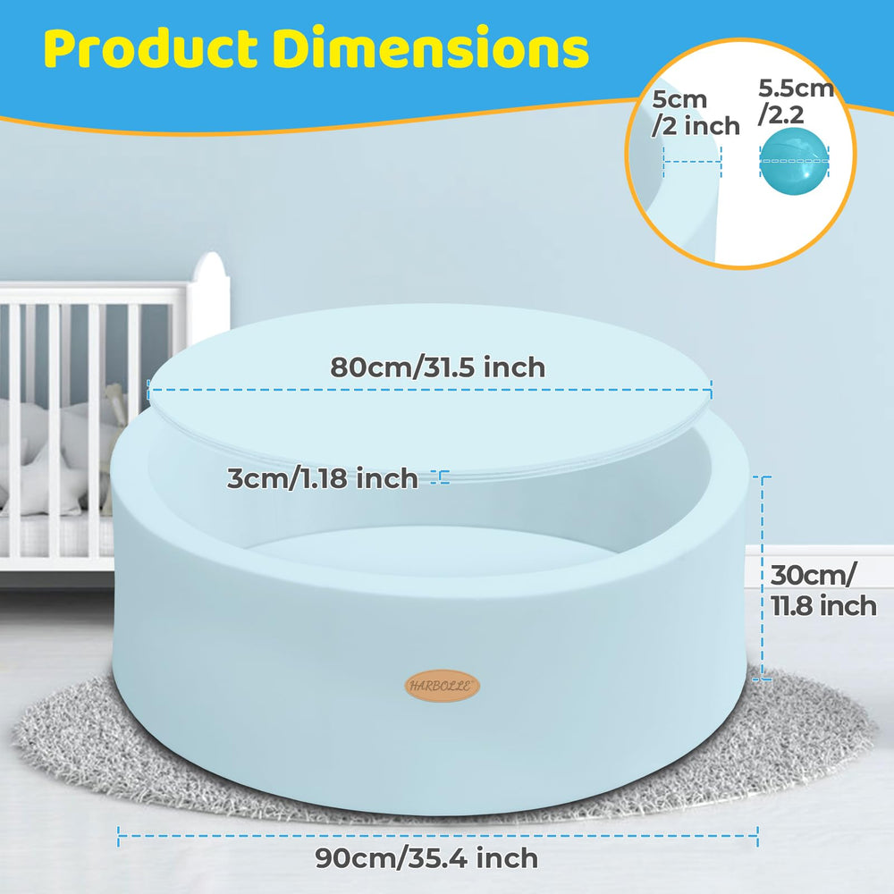 HARBOLLE ball pit easy cleaning with detachable pad.