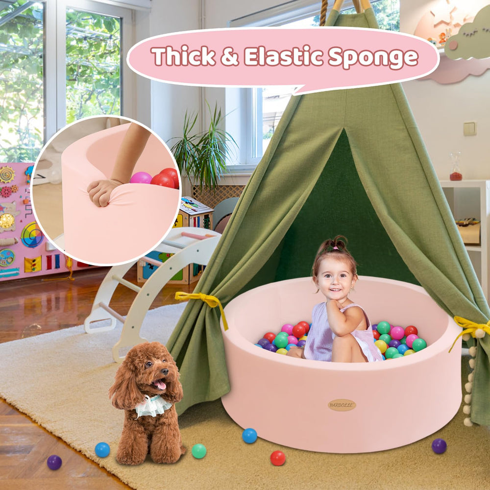 HARBOLLE Ball Pit wall thickness approximates two inches for stability.