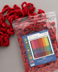 Harrisville Designs PRO Loops Potholder Pack in red, ideal for creating two sturdy potholders