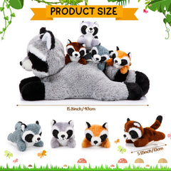 Harrycle baby raccoon plush, 13 cm, perfect for story time.