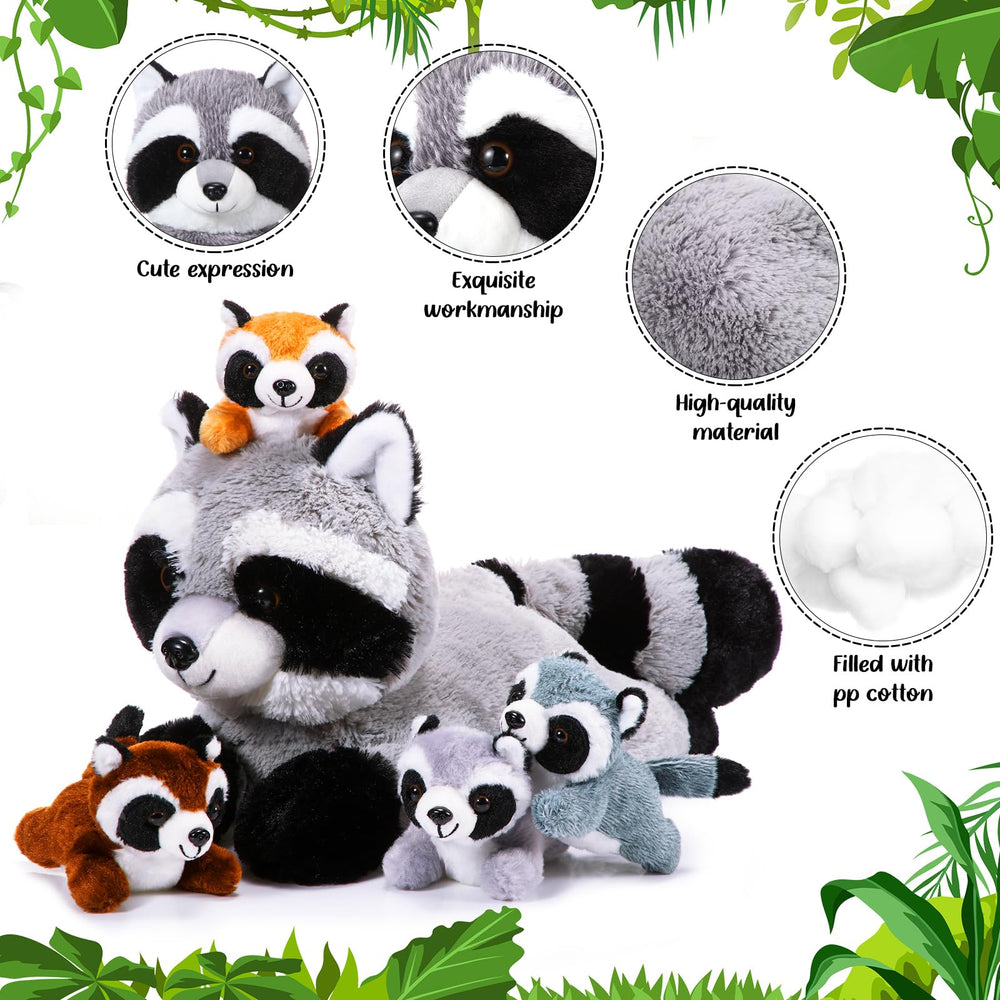 Harrycle baby raccoon plush, 13 cm, great for imaginative play.